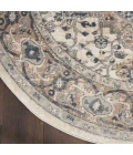 Nourison Quarry Ivory Grey QUA05 8 ft. X Round Rug
