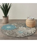 Nourison Passion Round Area Rug PSN17-Charcoal/Blue