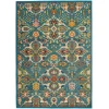 Nourison Home Allur ALR03 Turquoise Ivory 6 ft. X 9 ft. Area Rug