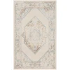 Nourison Home Astra Machine Washable ASW13 Ivory Blue 3 ft. 3 in. X 5 ft. Area Rug