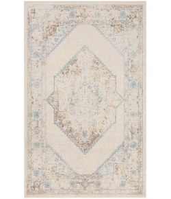 Nourison Home Astra Machine Washable ASW13 Ivory Blue 3 ft. 3 in. X 5 ft. Area Rug