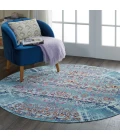 Nourison Vintage Kashan Round Area Rug VKA02-Blue