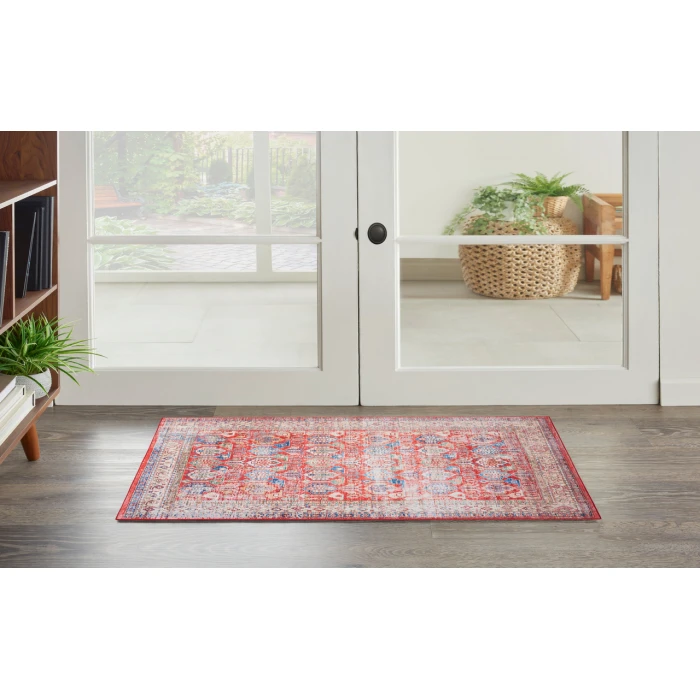 Nourison Fulton Red FUL09 2 ft. X 3 ft. Rectangle Rug