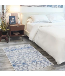 Nourison Home Whimsicle WHS16 Ivory Blue 3 ft. X 5 ft. Area Rug