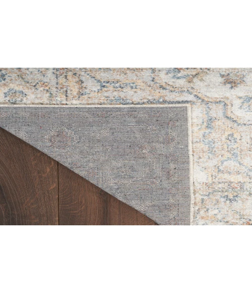 Nourison Astra Machine Washable Grey Multicolor ASW12 2 ft. X 6 ft. Rectangle Rug