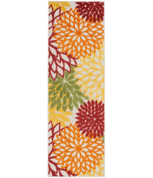 Nourison Aloha Area Rug ALH05-Red Multi Colored