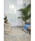Nourison Somerset Round Area Rug ST02-Ivory/Blue