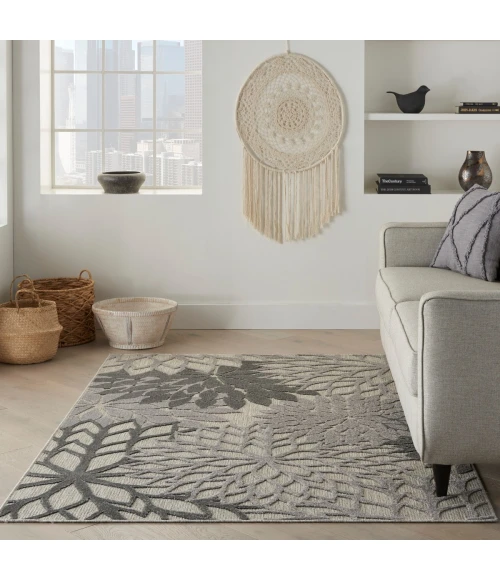 Nourison Aloha Area Rug ALH05 Silver Grey 5'3" x 7'5"