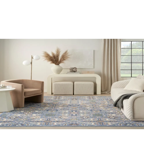 Nourison Allur Light Blue ALR03 6 ft. X 9 ft. Rectangle Rug