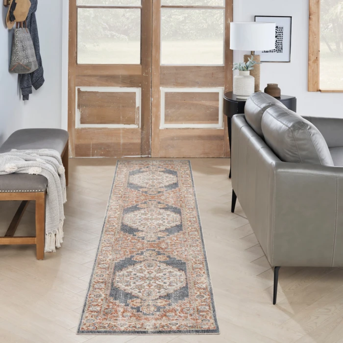 Nourison Astra Machine Washable Area Rug ASW11 Denim Multi