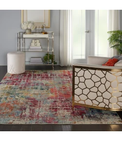 Nourison Home Celestial CES13 Pink Multicolor 6 ft. 7 in. X 9 ft. 7 in. Area Rug