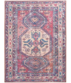 Nourison Home New Concept Washables SR105 Red Navy 7 ft. 10 in. X 9 ft. 10 in. Area Rug
