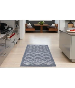 Nourison Home Easy Care NES01 Denim Blue 2 ft. X 6 ft. Area Rug