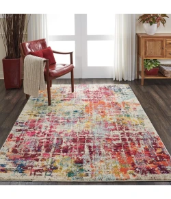 Nourison Home Celestial CES13 Pink Multicolor 5 ft. 3 in. X 7 ft. 3 in. Area Rug