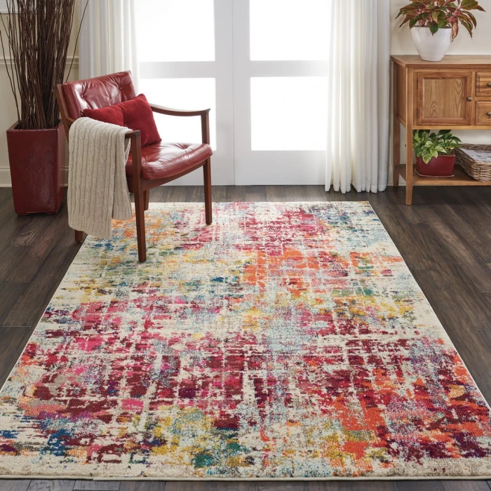 Nourison Celestial Area Rug CES13-Pink/Multicolor