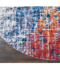 Nourison Twilight Round Area Rug TWI25 Red/Blue 8' Round
