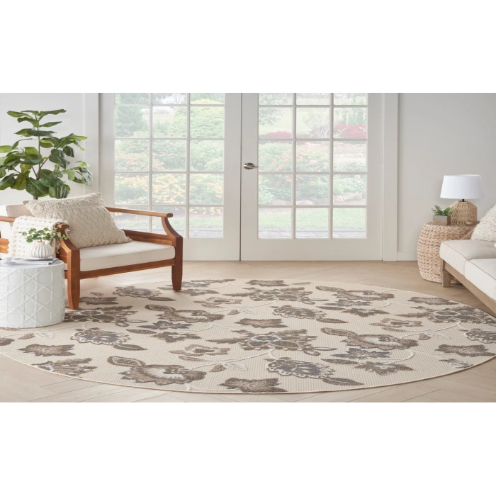 Nourison Aloha Beige ALH31 7’10” Round Rug
