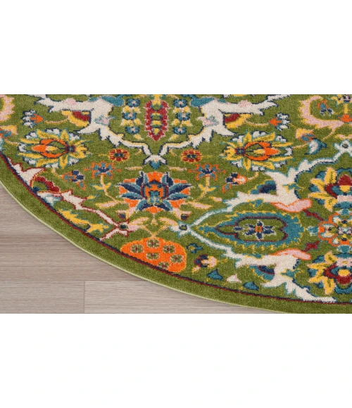 Nourison Allur Sage Ivory ALR03 4 ft. Round Rug