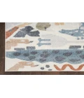 Nourison Astra Machine Washable Ivory ASW01 2 ft. 2 in. X 8 ft. Rectangle Rug