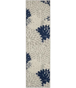 Nourison Home Aloha ALH05 Ivory Navy 2 ft. X 6 ft. Area Rug
