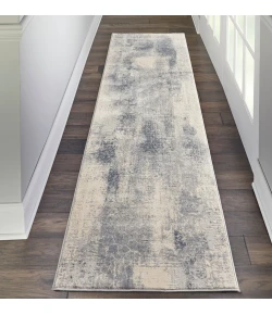 Nourison Home Rustic Textures RUS02 Blue Ivory 2 ft. 2 in. X 7 ft. 6 in. Area Rug