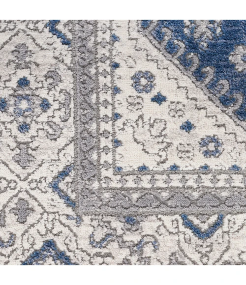 Nicole Curtis Series 4 Area Rug SR403 Grey/Navy