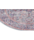 Nicole Curtis Machine Washable Series 1 Blue Multicolor SR104 7 ft. 10 in. Round Rug