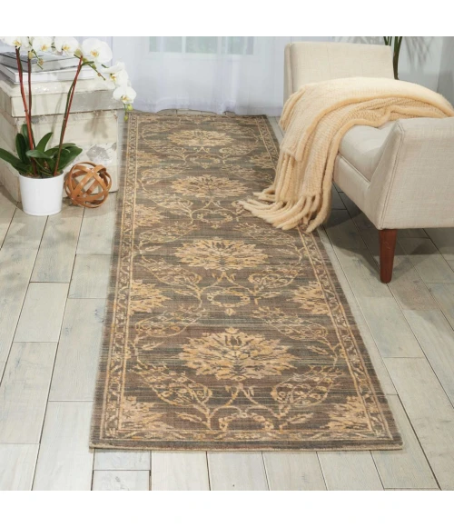 Nourison Silk Elements Runner Area Rug SKE31-Graphite