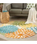 Nourison Aloha Area Rug ALH05 Turquoise Multicolor