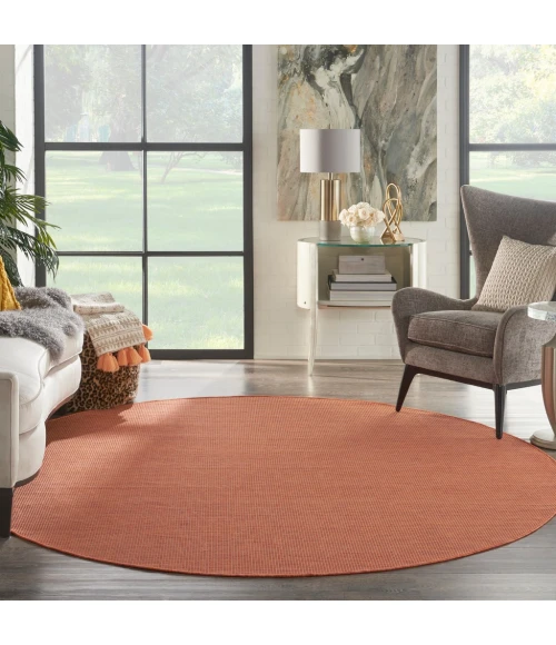 Nourison Positano Round Area Rug POS01-Terracotta