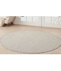 Nourison Courtyard Ivory/Silver COU01 5 ft. Round Rug