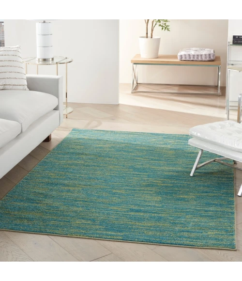Nourison Essentials Blue Green Area Rug NRE01-Blue Green