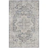 Nourison Home Astra Machine Washable ASW12 Grey Blue 2 ft. 2 in. X 4 ft. Area Rug