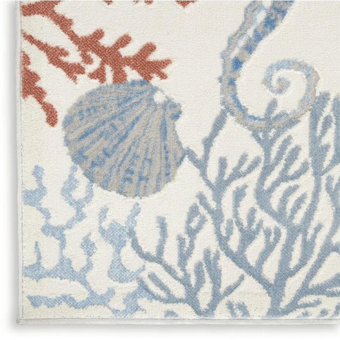 Nourison Seaside Ivory Multicolor SDS03 2ft. x 6ft. Rect. Rug