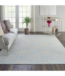 Nourison Home Jubilant JUB06 Ivory Light Blue 7 ft. 10 in. X 9 ft. 10 in. Area Rug