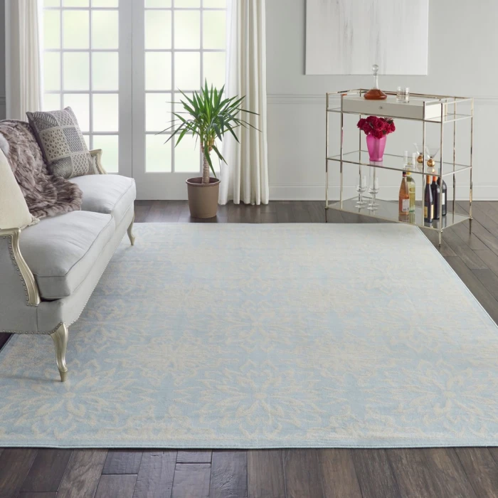 Nourison Jubilant Area Rug JUB06-Ivory/Light Blue