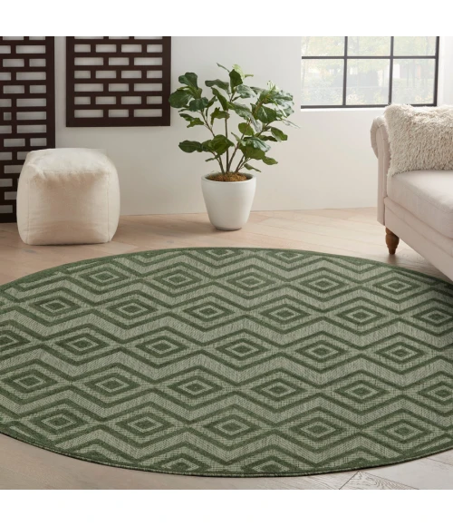 Nourison Home Versatile Green NRV01 8 ft. Round Rug