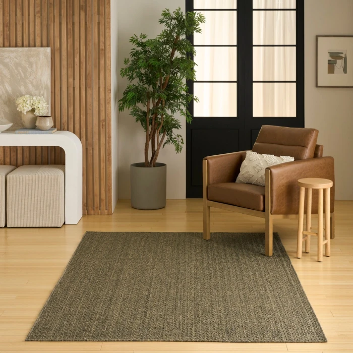 Nourison Tulum Olive TLM02 5 ft. 3 in. X 7 ft. Rect. Rug