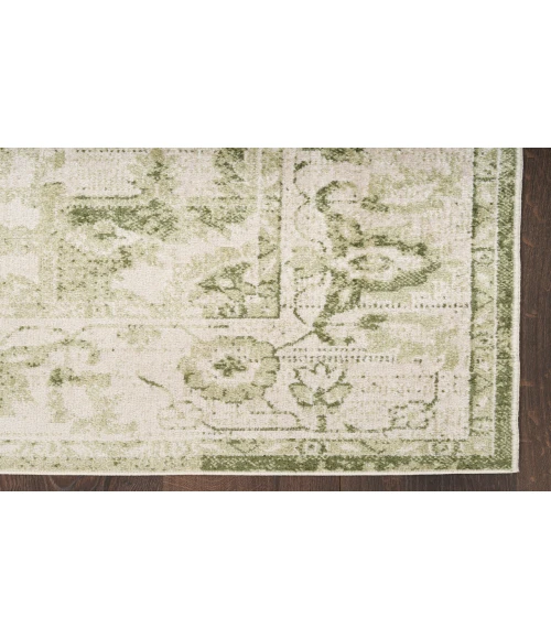 Nourison Astra Machine Washable Ivory Green ASW12 6 ft. 7 in. X 9 ft. Rectangle Rug