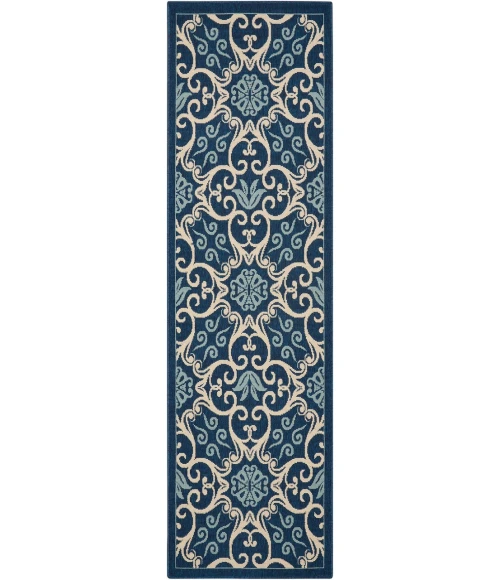 Nourison Caribbean Runner Area Rug CRB02-Navy