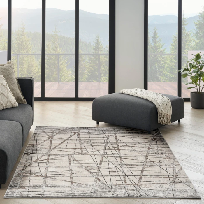 Nourison Desire Area Rug DSR03 Grey Silver