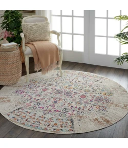 Nourison Home Vintage Kashan VKA02 Ivory 6 ft. Round Area Rug