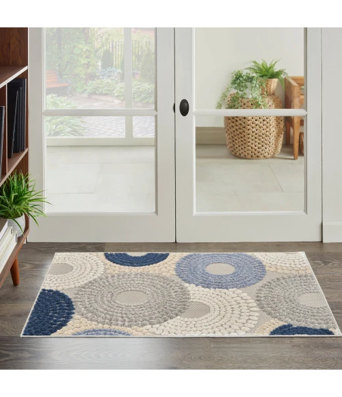 Nourison Aloha Area Rug ALH29 Blue/Grey
