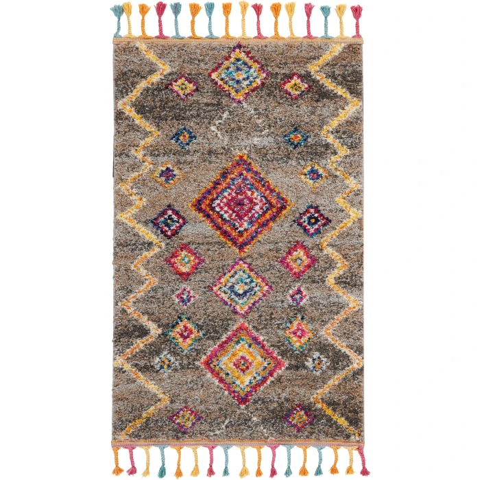 Nourison Nomad Grey NMD05 2ft.2in. x 4ft. Rect. Rug