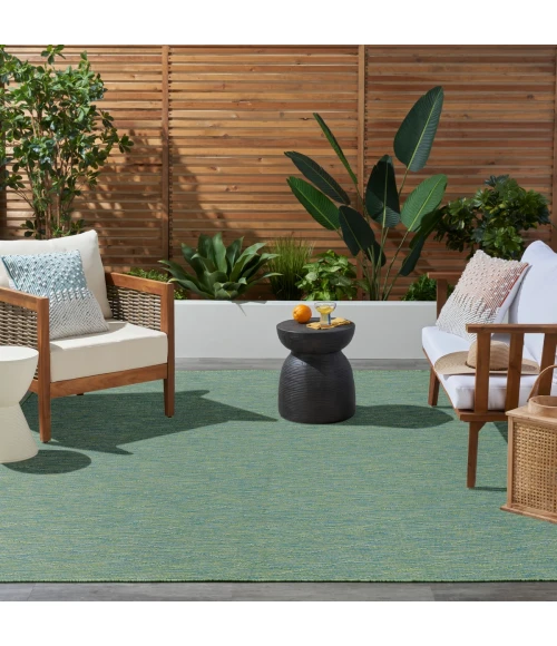 Nourison Washable Solutions Blue/Green WSL01 10 ft. X 14 ft. Rect. Rug