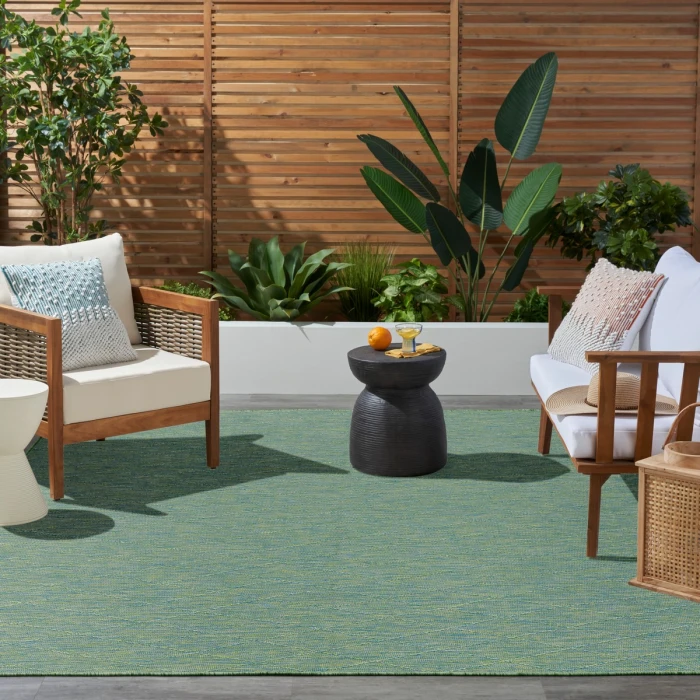 Nourison Washable Solutions Blue/Green WSL01 10 ft. X 14 ft. Rect. Rug