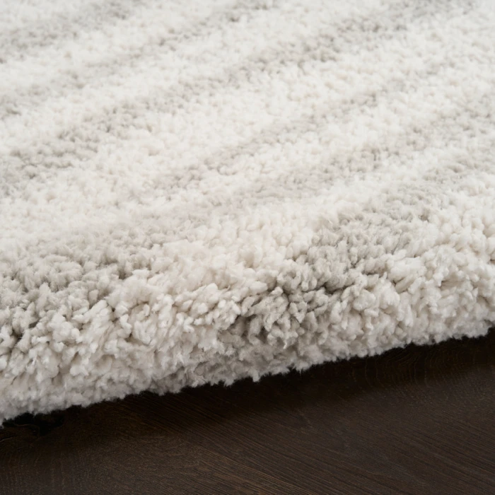 Nourison Home Modern Shag Ivory Grey MMD05 5 ft. 3 in. X 7 ft. Rectangle Rug