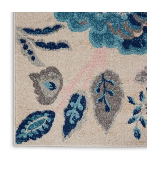 Nourison Tranquil Area Rug TRA02-Ivory/Light Blue