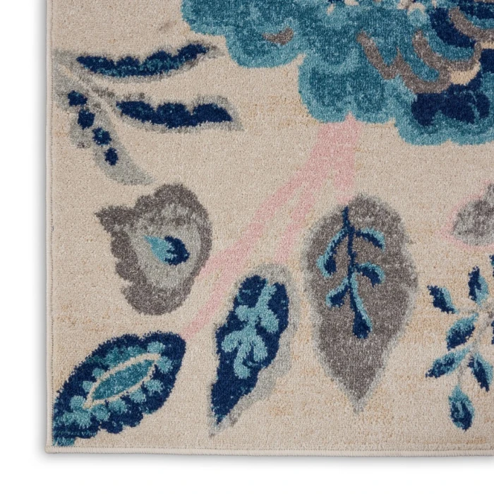 Nourison Tranquil Area Rug TRA02-Ivory/Light Blue