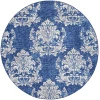 Nourison Home Whimsicle WHS11 Navy Ivory 8 ft. Round Area Rug